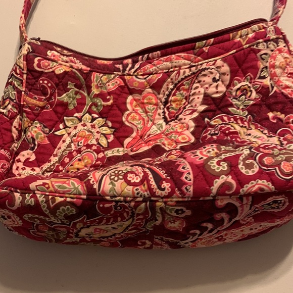 Vintage Beta Bradley dark Red Paisley tote purse hobo - Picture 2 of 4